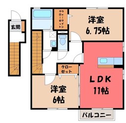 岡本駅 バス8分  御幸ヶ原児童公園前下車：停歩13分 2階の物件間取画像